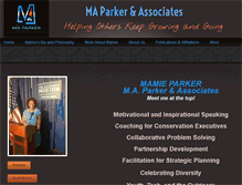 Tablet Screenshot of mamieparker.com